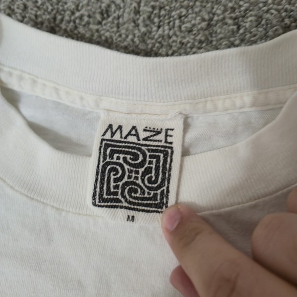 Vintage 1994 Sunflower Maze Art Nature Cottagecore Single Stitch Shirt - Size M - Picture 5 of 8